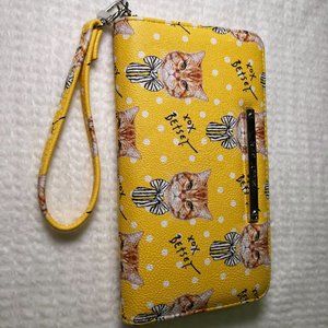 ADORABLE BETSYJOHNSON KITTY KAT WALLET